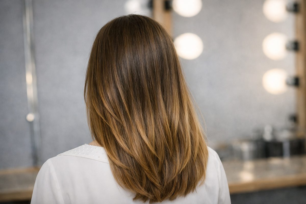 Natürliche Balayage-Strähnen – mobile Friseurin Leimen
